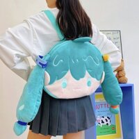 Balo hoạt hình Anime Miku M01 Size lớn đeo 2 kiểu siêu dễ thương, Balo Phong cách Anime Hatsune Miku đáng yêu cho nữ
