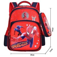 Balo Học Sinh, balo chống gù cho bé Hình ELSA , Siêu Nhân size 42cm - Tặng kèm hộp bút