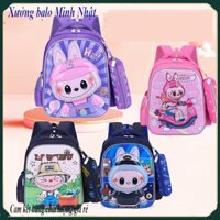 Balo học sinh cấp 1 cặp sách trẻ em đi học tiểu học lớp 1 lớp 2 cho bé trai gái in nổi 3D labubu