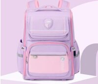 Balo học sinh cấp 1 và 2 siêu nhẹ chống gù chống nước cao cấp phong cách châu âu - Tím