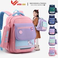 Balo học sinh chống gù lưng cho trẻ cấp 1 cặp sách đi học cho bé nhiều ngăn đựng tiện lợi vải cao cấp chống nước 3246