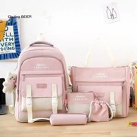 Balo học sinh chuông dành cho nữ sinh lớp 3 đến lớp 6, màu sắc tương phản dành cho học sinh cấp 2 v