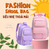 Balo học sinh hàn quốc, ba lô nữ màu pastel, kiểu dáng basic dễ thương cho bé, balo du lịch