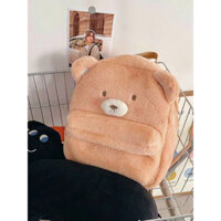 Balo Học Sinh Hình Gấu Size Lớn Đeo Vai Đi Học, Cặp Xách Gấu Bằng Lông Nhung Xinh Xắn