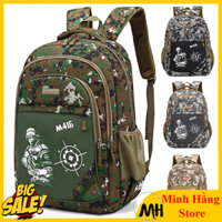 Balo học sinh nam đi học cặp cho bé trai học cấp 1 2 vải chống nước cao cấp đựng vừa laptop 15,6inch, ba lô pugb