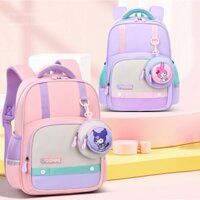 Balo học sinh tiểu học cho bé trai gái đi học cấp 1 màu pastel dễ thương kèm bóp viết mini BF18-212