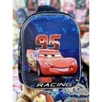 Balo in nổi 3D cao cấp hình Oto McQueen cỡ mẫu giáo lớn