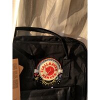 Balo kanken Đen classic thêu Cầu Vồng( hàng có sẵn )