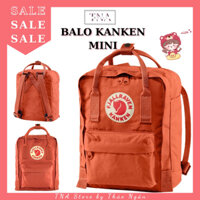 Balo Kanken Mini (Size S) màu cam san hô hottrend, balo nam nữ unisex đựng ví điện thoại, cặp sách cho bébalo mini