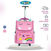 Balo kéo học sinh Tomi B23 chống gù chất liệu chống nước, gọn nhẹ, tháo lắp cần kéo dễ dàng