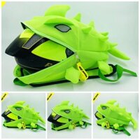 Balo Khủng Long Cỡ Trung Màu Xanh Lá Siêu Xinh Vải Lưới - Mắt Phản Quang Siêu Ngầu