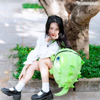 BALO KHỦNG LONG VẢI NHUNG MÀU XANH LÁ SIÊU CU TE