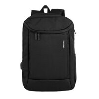 Balo laptop 14 inch chống nước nhỏ gọn đa năng có cổng USB VMC2308 30x41x13CM đen