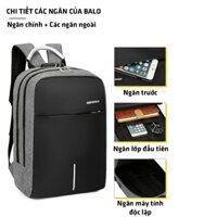 Balo laptop chống trộm khóa số thông minh siêu nhẹ phản quang  mẫu mới 2021 DT02