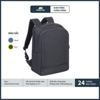 Balo Laptop Du Lịch Rivacase 8365 17.3 inch  Hàng Chính Hãng - Đen