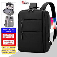 Balo Laptop Thời Trang Chống Sốc, Cặp Đi Học, Đi Làm, Đi Du Lịch, Kèm Cổng Sạc USB 15''6inch