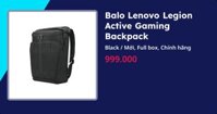 Balo Lenovo Legion Active Gaming Backpack (Black - Mới, Full box, Chính hãng)