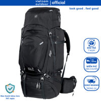 Balo Leo Núi Du Lịch Dài Ngày JACK WOLFSKIN DENALI 75 MEN Có Đai Trợ Lực Kèm Áo Mưa Ngăn Chính Lớn