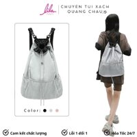 Balo Lưới Dây Rút Sức Chứa Lớn, Túi Xách Nữ Thiết Kế Thời Trang Đi Chơi Đi Học Đi Làm Lila194