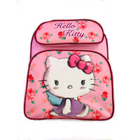 Balo mầm non Hello Kitty hoa hồng 3D
