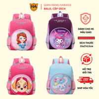 Balo mầm non siêu nhẹ cho bé gái HA1016  kích thước 33x27x14cm (có chốt khóa ngang)