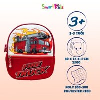 Balo mẫu giáo B.Bag Toy Station-Fire Truck B-006 Đỏ dành cho bé 3-5 tuổi,trẻ mẫu giáo,đáng yêu,dễ thương