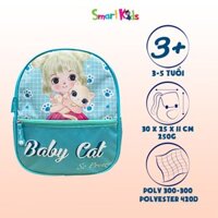 Balo mẫu giáo B.Bag Toy Station-Baby Cat Xanh nhạt dành cho bé 3-5 tuổi,trẻ mẫu giáo,đáng yêu,dễ thương B-008
