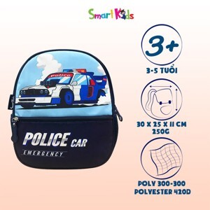 Balo mẫu giáo Toy Station-Police Car B-005