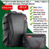Balo máy ảnh PGYTECH OneMo Backpack 25L  Túi đeo chéo Shoulder Twilight Black - Hàng chính hãng
