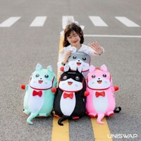 Balo mèo con, ba lô CAT UNISWAP, loại vải nhung mềm mịn nhiều màu xinh xắn, đi học, đi du lịch