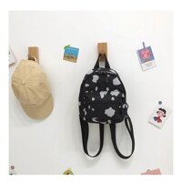 Balo Mini    Balo nữ vải canvas BÒ SỮA dễ thương - B01 - B01 - BALO ĐEN