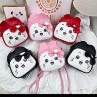 BALO MINI ĐEO LƯNG ,ĐEO CHÉO HỌA TIẾT MÈO NƠ DỄ THƯƠNG CHO BÉ 439 - LARITA FASHION