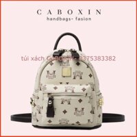 balo mini in họa tiết viền đinh tặng kèm móc hình cún  -CABOXIN tuyển sỉ toàn quốc - Hàng mới về