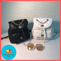 Balo mini nữ dây rút trần trám khóa xoay size 22 đeo vai