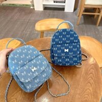 Balô mini nữ hoạ tiết hoa nơ nhí xinh xắn dễ thương