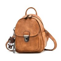 Balo mini thời trang cao cấp có móc khóa hình gấu Brown dễ thương