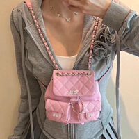 Balo MiNi Trám Quai Xích Màu Pastel Da Mềm