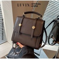 Balo Nam Da Chống Nước LUVIN, Thiết Kế Phong Cách Hàn Quốc