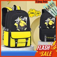 Balo nam nữ đi học hình Pikachu HOT 2023 - Cặp học sinh đi học cấp 2,3- Balo học sinh Pokemon trung học sinh viên