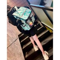 BALO NAM NỮ PHẢN QUANG THỜI TRANG ĐI HỌC đựng đồ du lịch Cặp ba lô xanh loang phối nhựa túi hộp