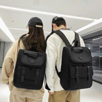 Balo nam nữ unisex đi học cao cấp đựng vừa laptop 15,7inch, Ba lô cặp sách đơn giản màu đen