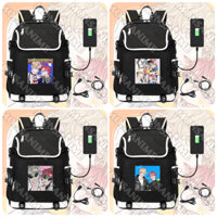 Balo nắp ngang HONEY TROUBLE in hình chibi đi học cho nam nữ tiện lợi