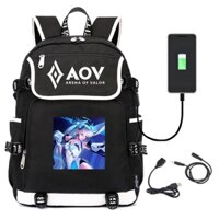 Balo nắp ngang in hình Liên quân Arena of Valor game chibi cặp sách nam nữ đi học đựng đồ dùng học tập