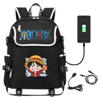 Balo nắp ngang in hình ONE PIECE Đảo Hải Tặc ver Vuông anime chibi cặp sách nam nữ đi học