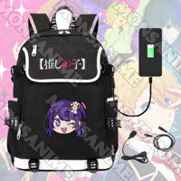 Balo nắp ngang OSHI NO KO ver FACE CHIBI Đứa Con Của Thần Tượng in hình anime cặp sách nam nữ đi học