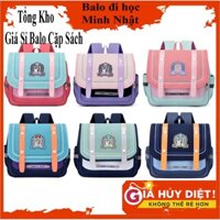Balo ngang chống gù tiểu học cho bé từ lớp 1- lớp 6 kiểu dáng Nhật Bản cặp sách đi học cho bé trai bé gái siêu nhẹ