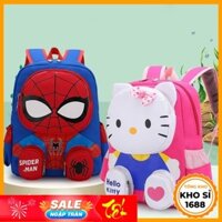 Balo người nhện spiderman cho bé học mẫu giáo cặp sách hello kitty cho bé gái học mần non E1053