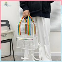 Balo Nhựa PVC Trong Suốt Chống Nước Màu Kẹo Cho Nữ