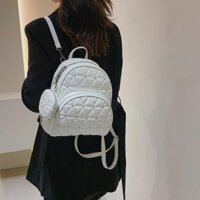 Balo nữ, balo mini đi chơi đi làm kèm ví nhỏ đính hạt da mềm thời trang tiện dụng PK 710