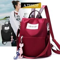 Balo nữ cao cấp nhỏ gọn style Hàn Quốc đi học du lịch giá rẻ thiết kế tỉ mỉ, dễ thương tặng kèm móc khóa mèo pilu 2024